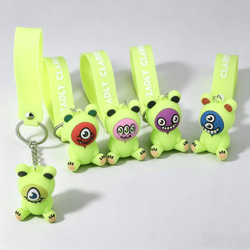 Neon Monster 3D PVC Keychains