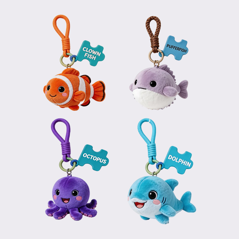 Ocean Sea Creature Plush Charms