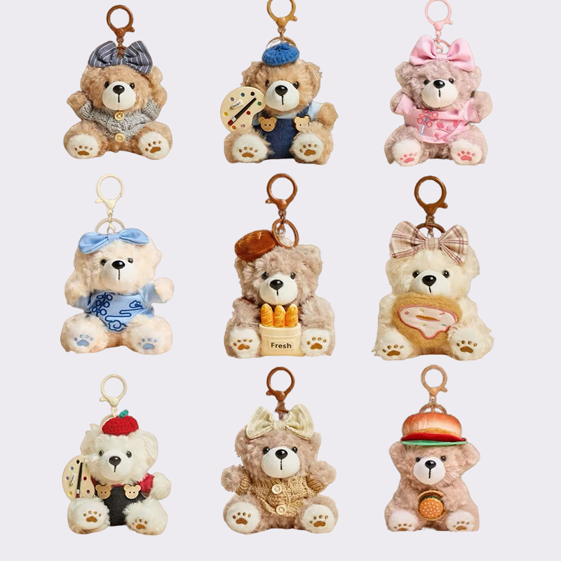 Outfit‑themed Teddy Bear Plush Charms