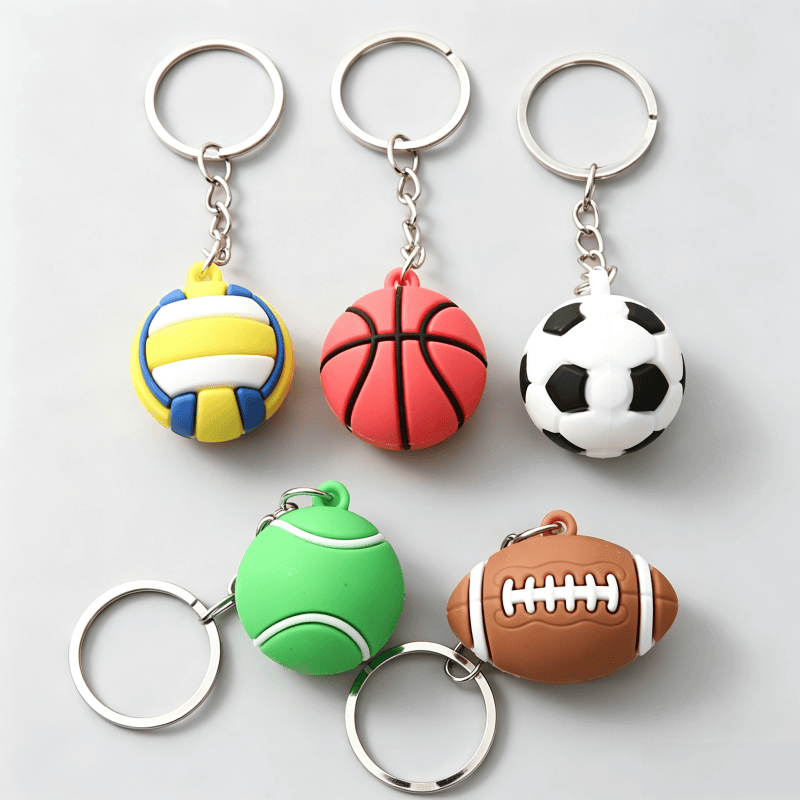Sports Ball 3D PVC Keychains