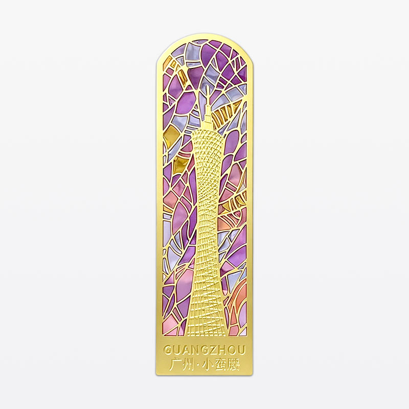 Stained Glass Cloisonne Metal Bookmark Guangzhou Canton Tower