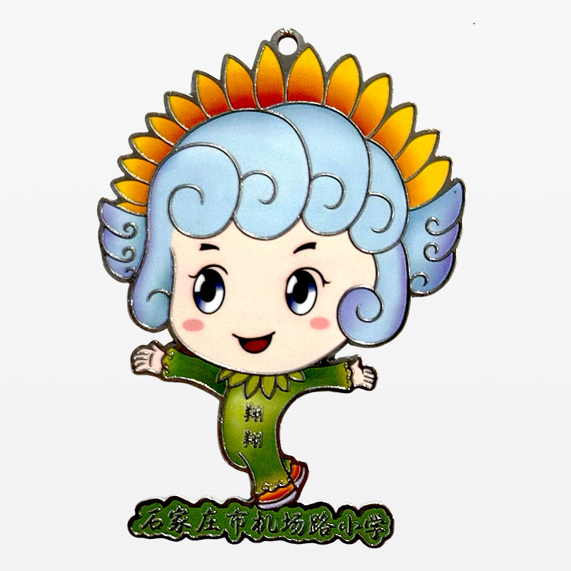Sunflower Hair Dancing Boy Metal Fridge Magnet School Souvenir Xiangxiang