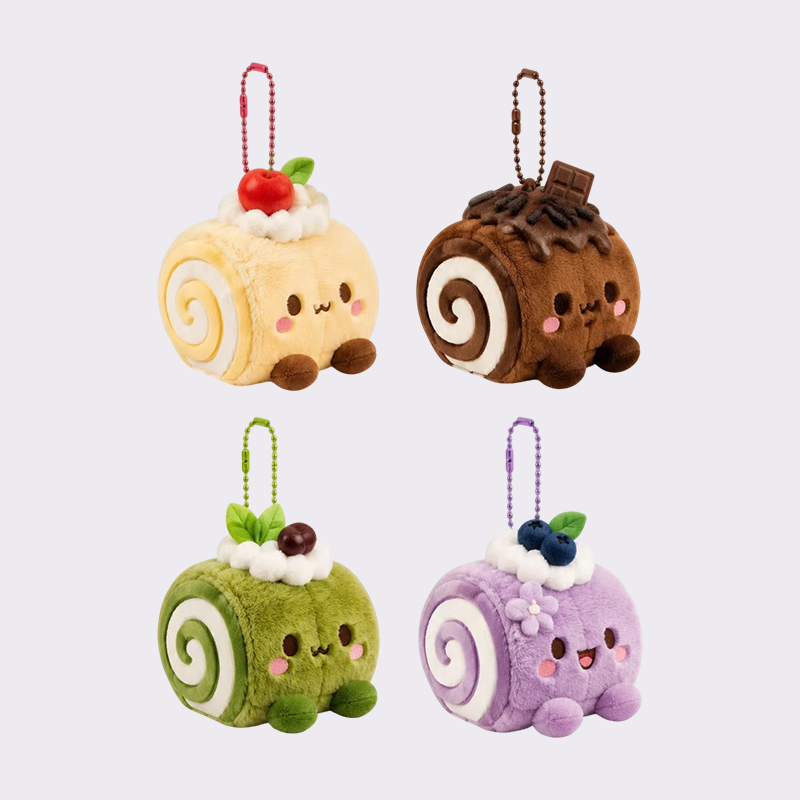 Swiss Roll Cake Dessert Plush Pendants
