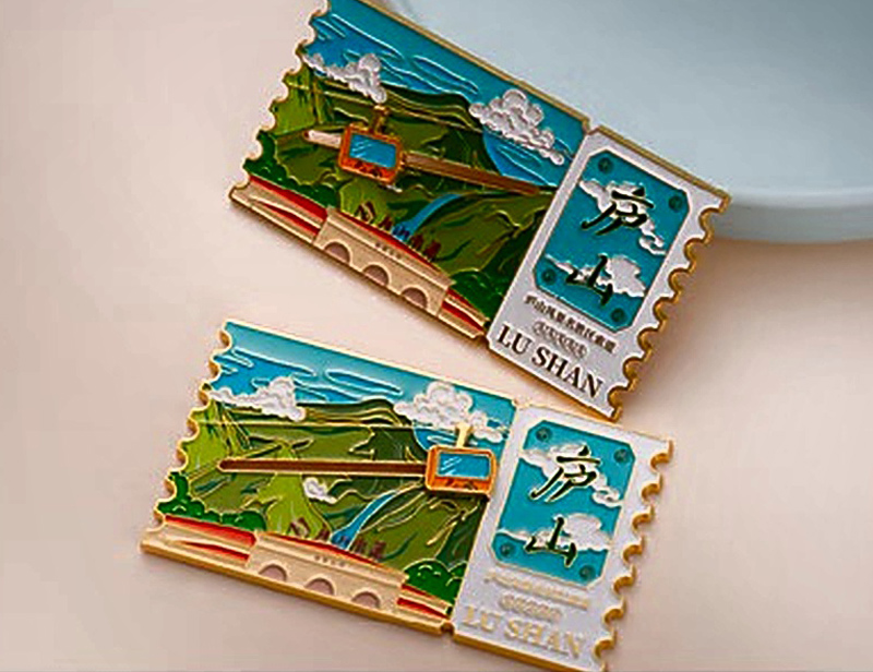 UV_Printed_Metal_Refrigerator_Magnet_Lu_Shan_Ticket