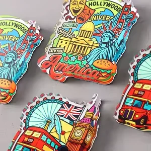 Custom printed acrylic travel fridge magnet samples