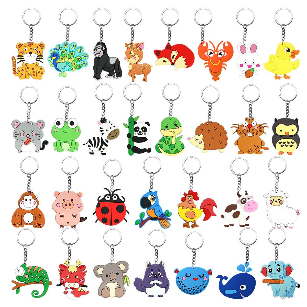 Animal metal keychain catalog for bulk design selection