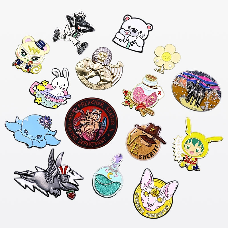 Assorted Bulk Cartoon Animal Glitter Potion Custom Enamel Pins