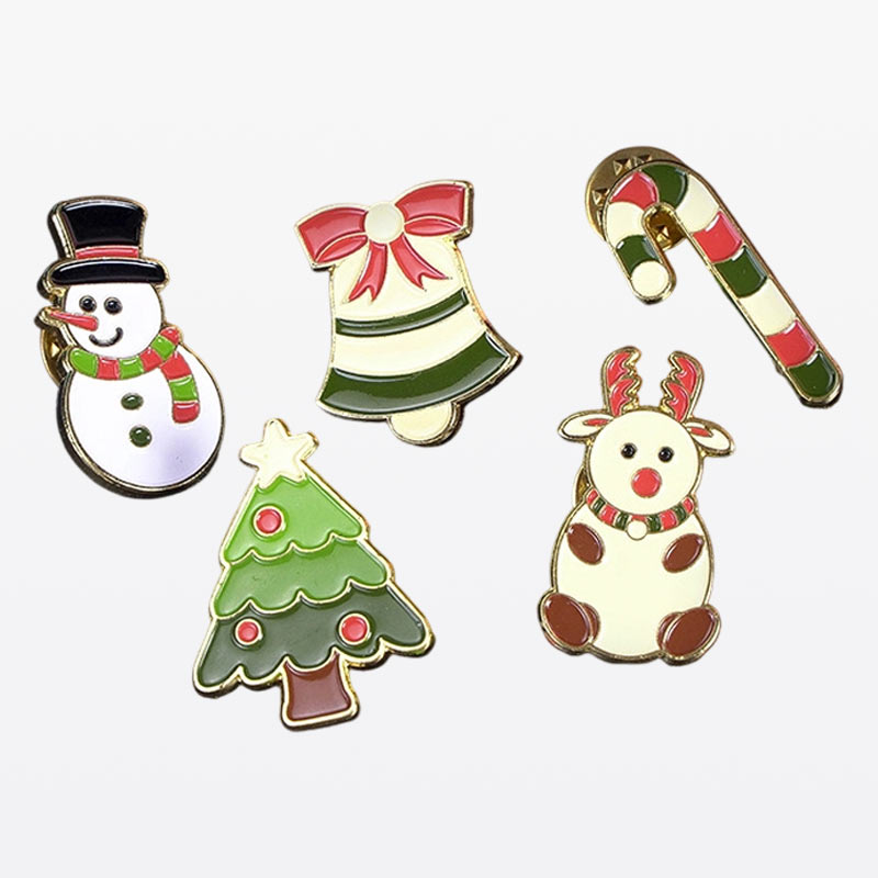Christmas Holiday Decorative Enamel Lapel Pins