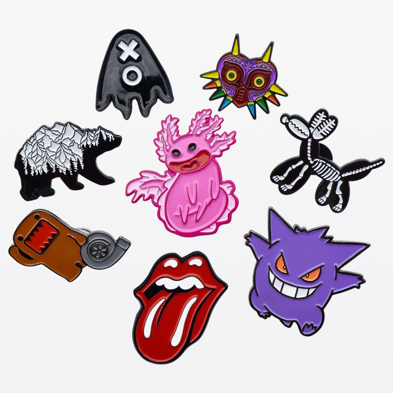 Cool Gothic Game Character Enamel Lapel Pins