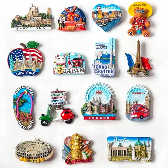 Mixed custom 3D fridge magnet samples