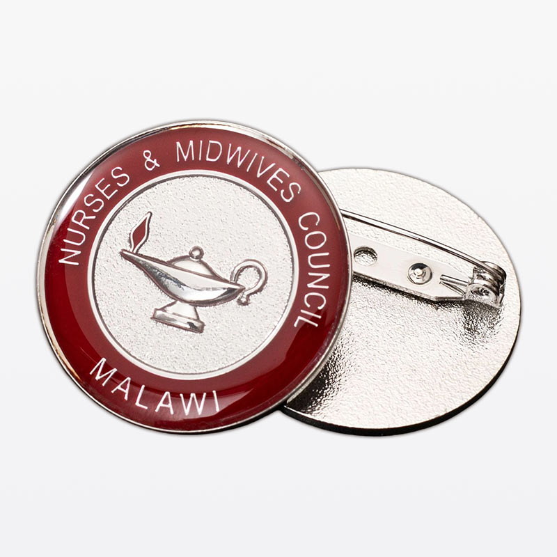 Custom Epoxy Dome Safety Pin Badge