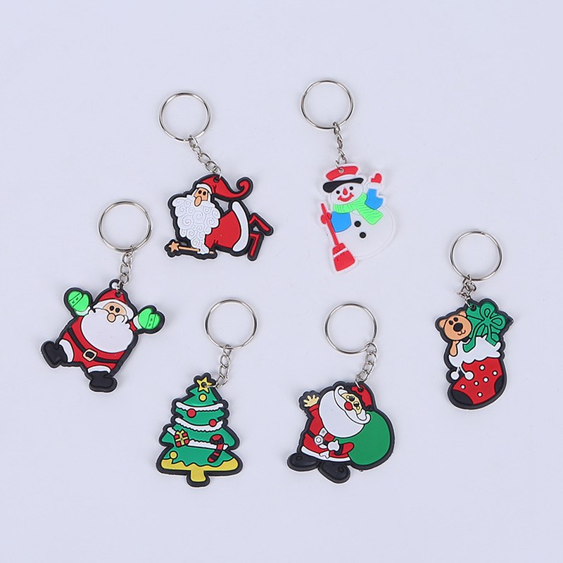 Holiday PVC keychains for golden sample quality comparison