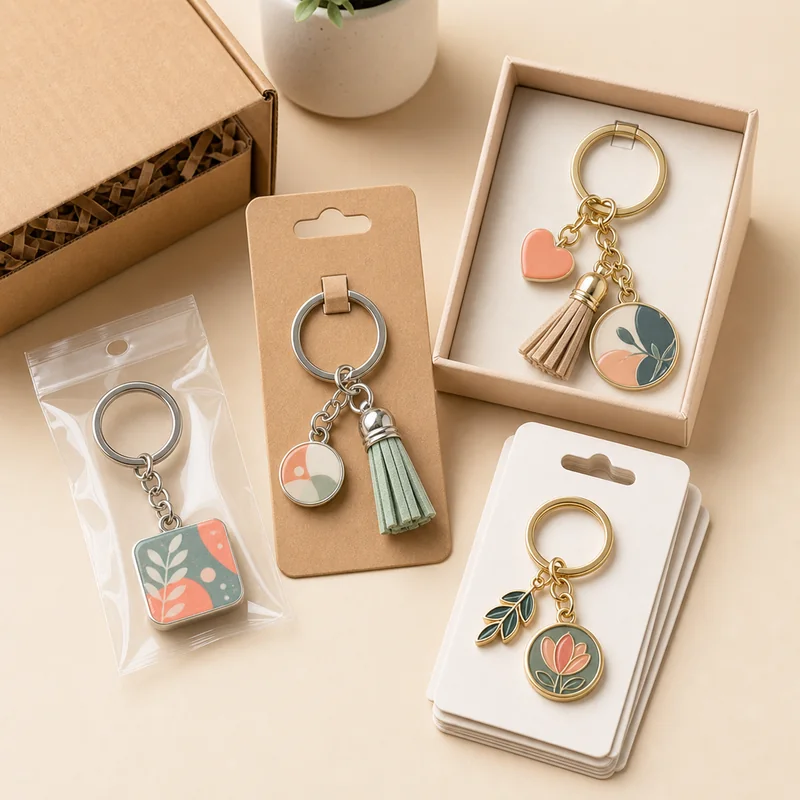 Custom keychain packaging options for retail and promotional orders