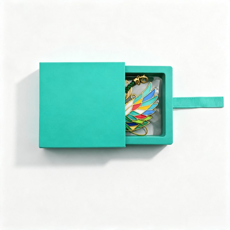 Custom keychain retail packaging and product label documents