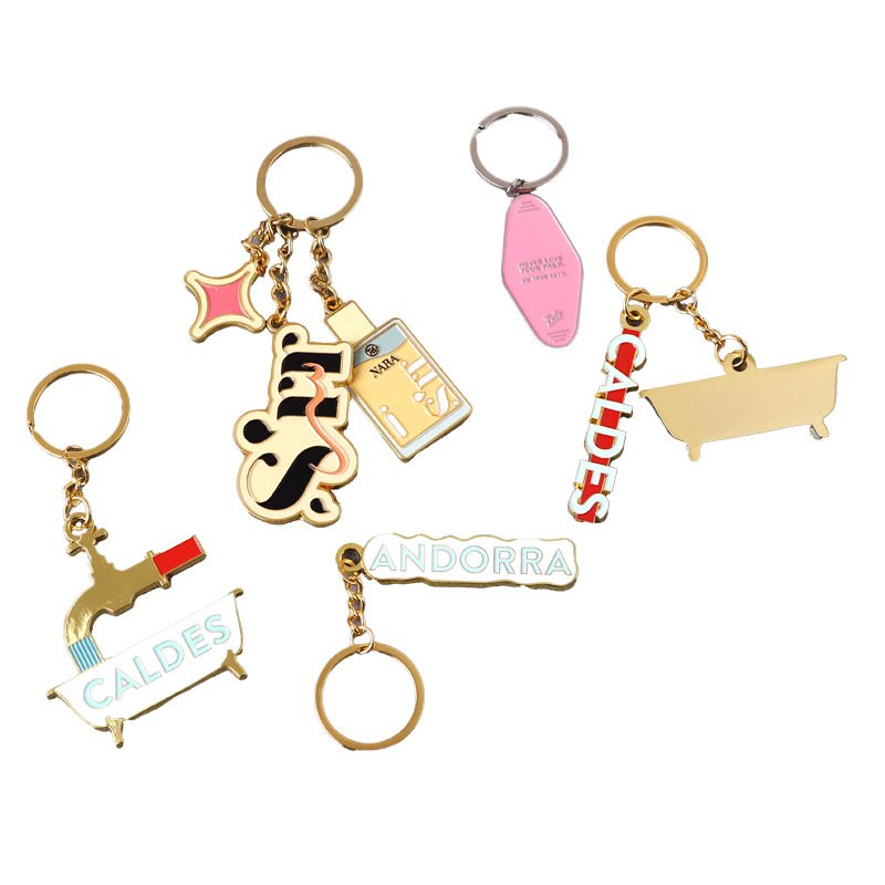 Custom metal keychain manufacturer logo design samples