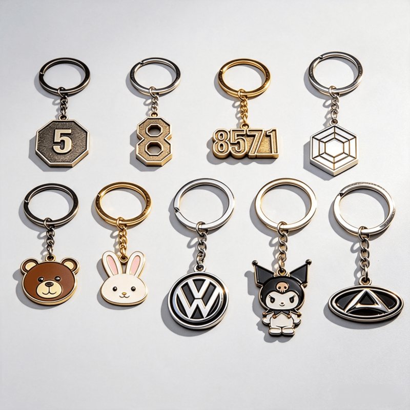 Custom metal keychain plating and finish options