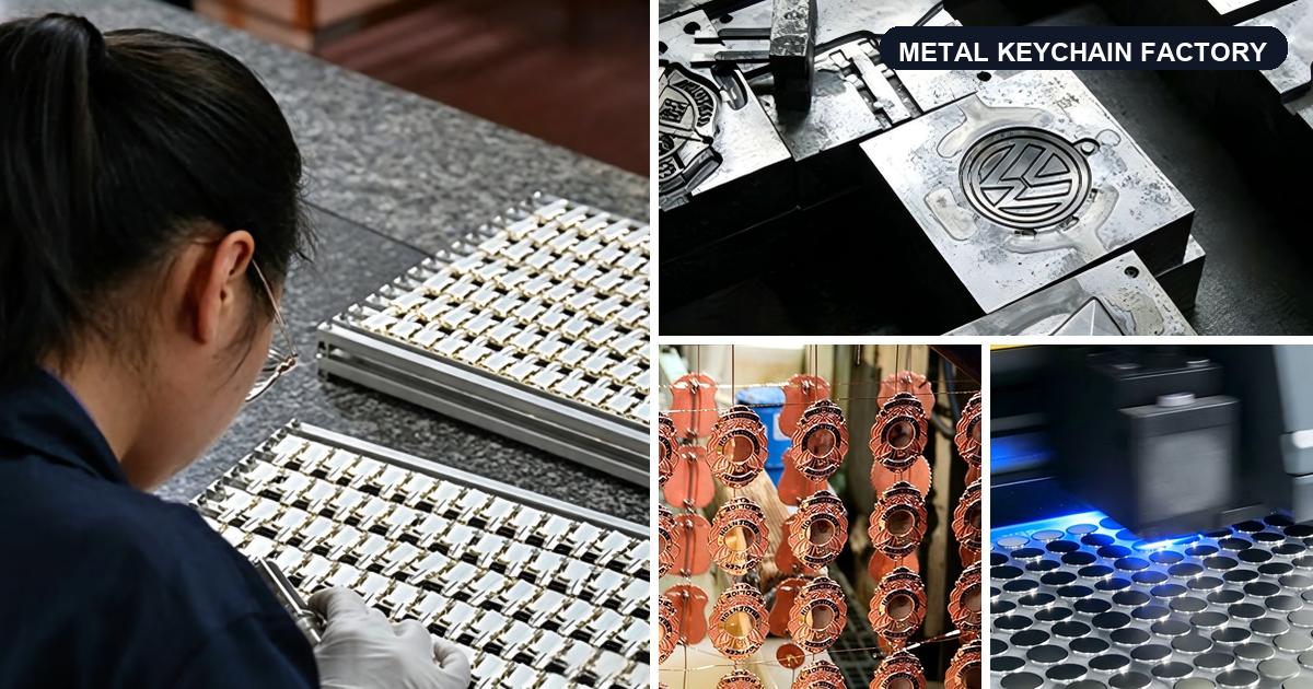 Custom metal keychains bulk order factory production