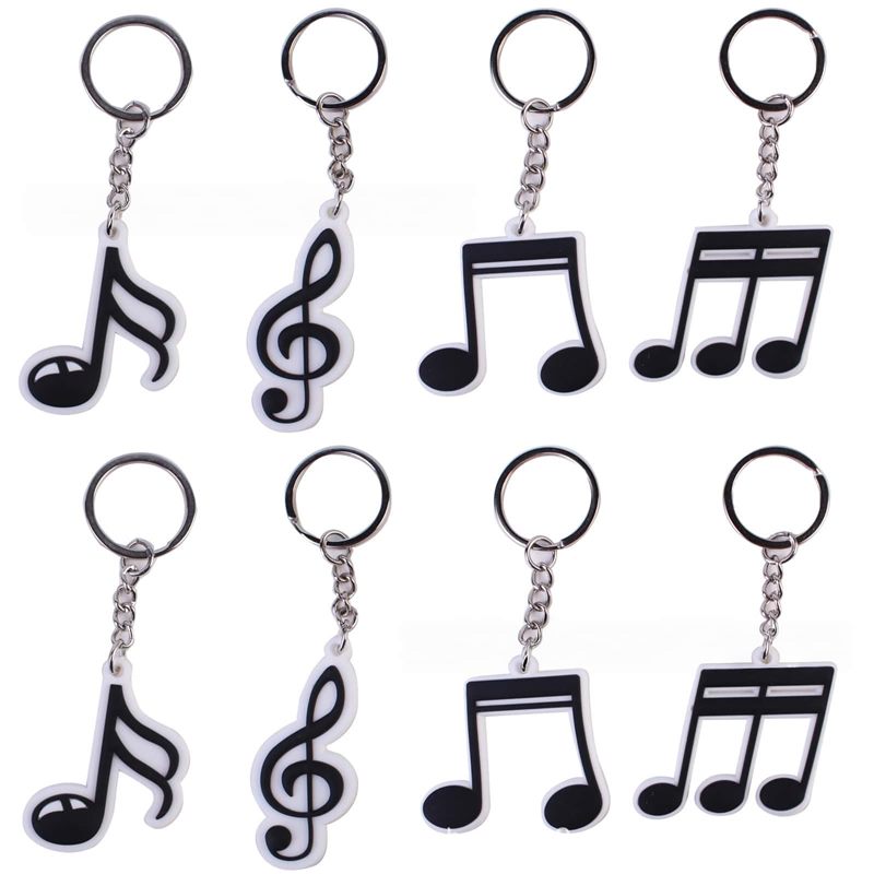 Custom PVC keychain manufacturer music samples with clean molded outlines