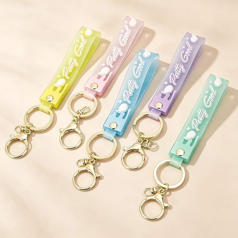 Custom strap keychains for ring and clasp hardware checks
