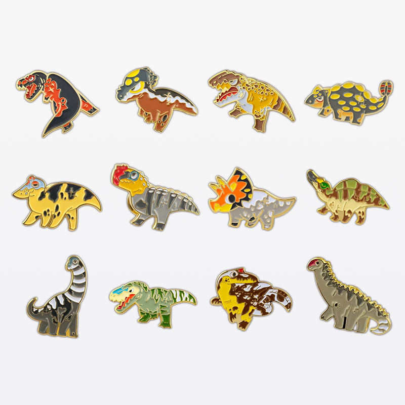 Dinosaur Cartoon Collection Custom Enamel Pins Bulk