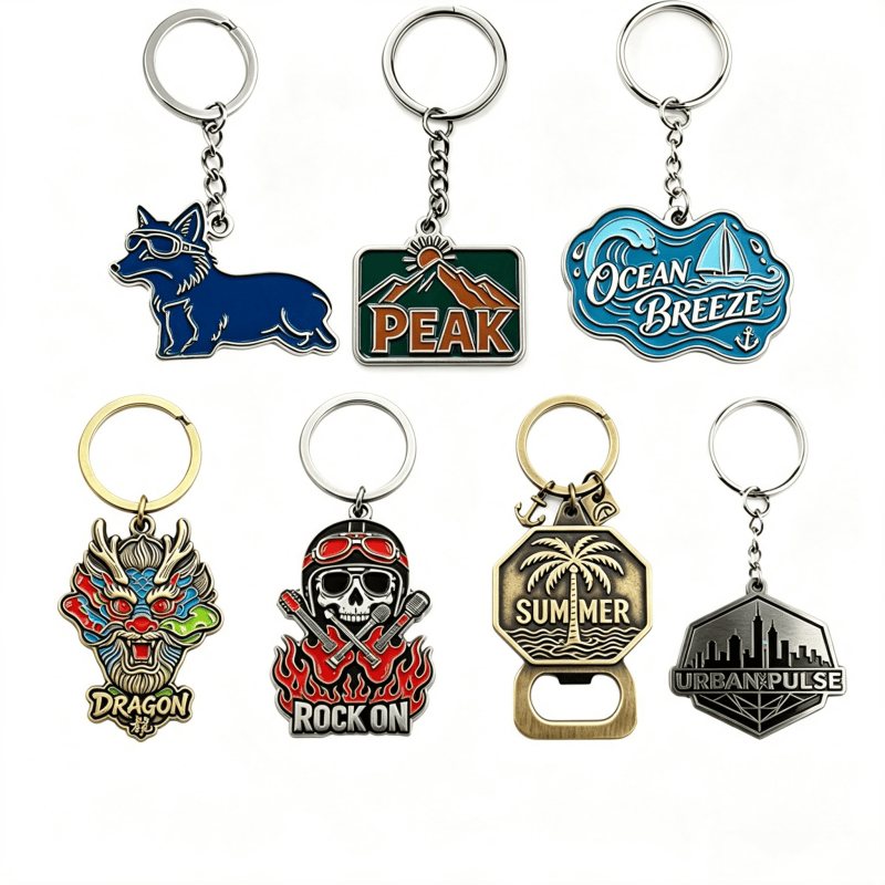 Enamel bottle opener keychains from a bulk manufacturer