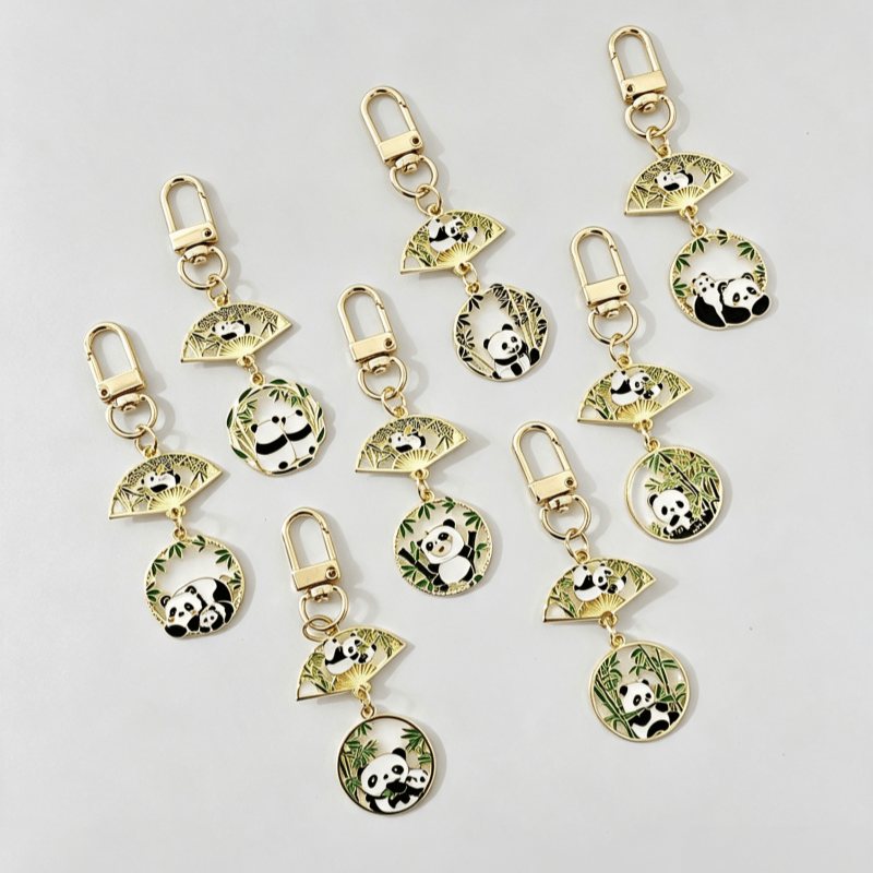 Gold metal keychain hardware standardized for bulk production