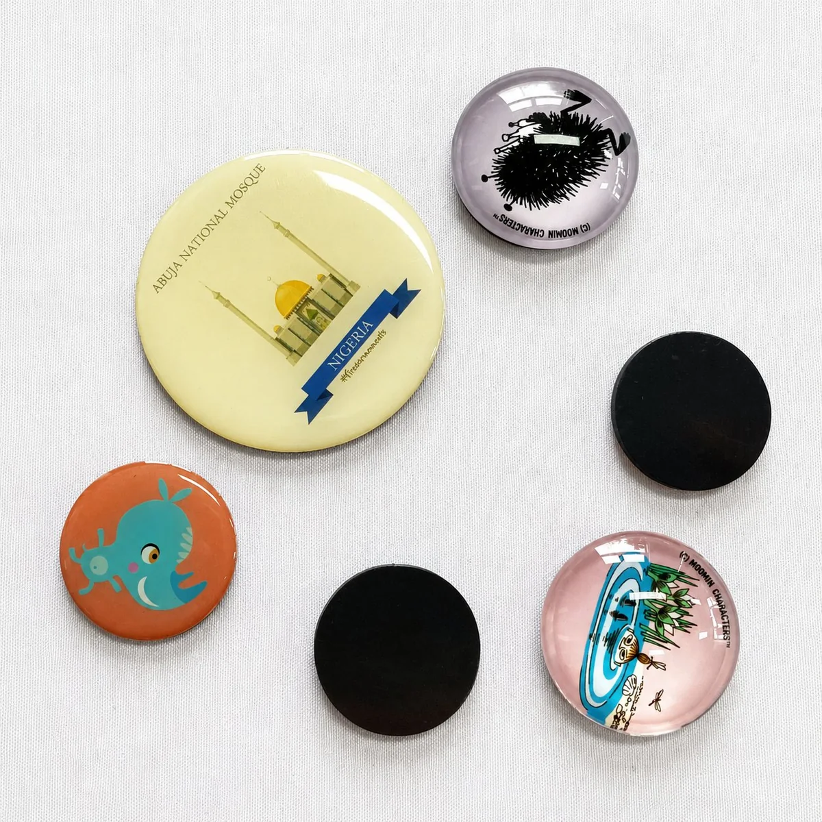 Pin-style charity and cause magnets for fundraisers and school campaigns