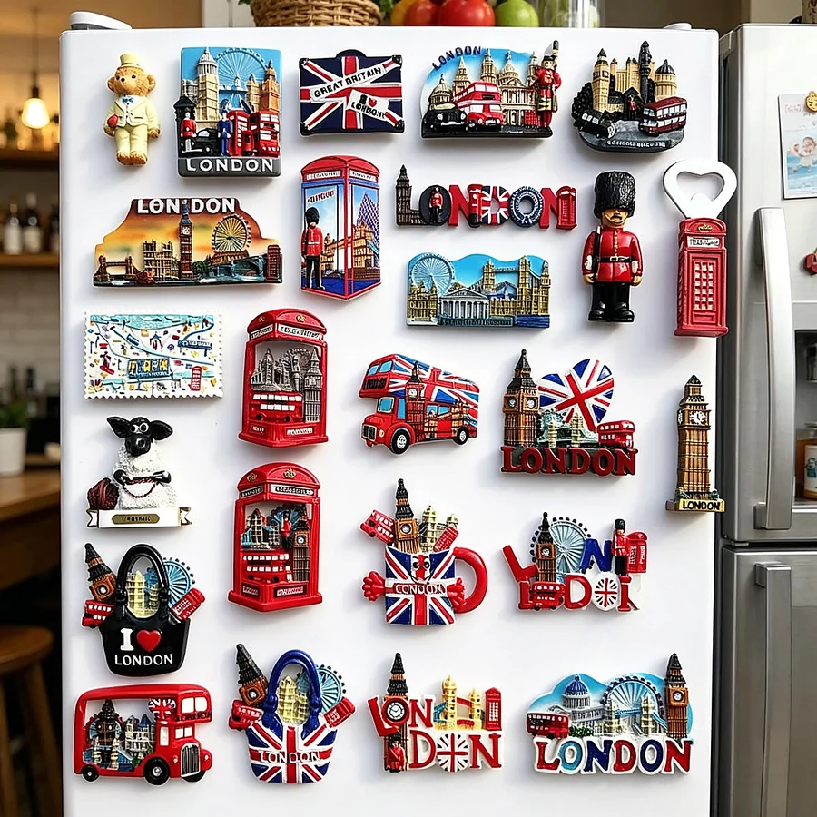 London souvenir fridge magnet collection