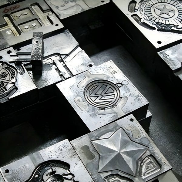 Custom metal keychain mold tooling in the factory