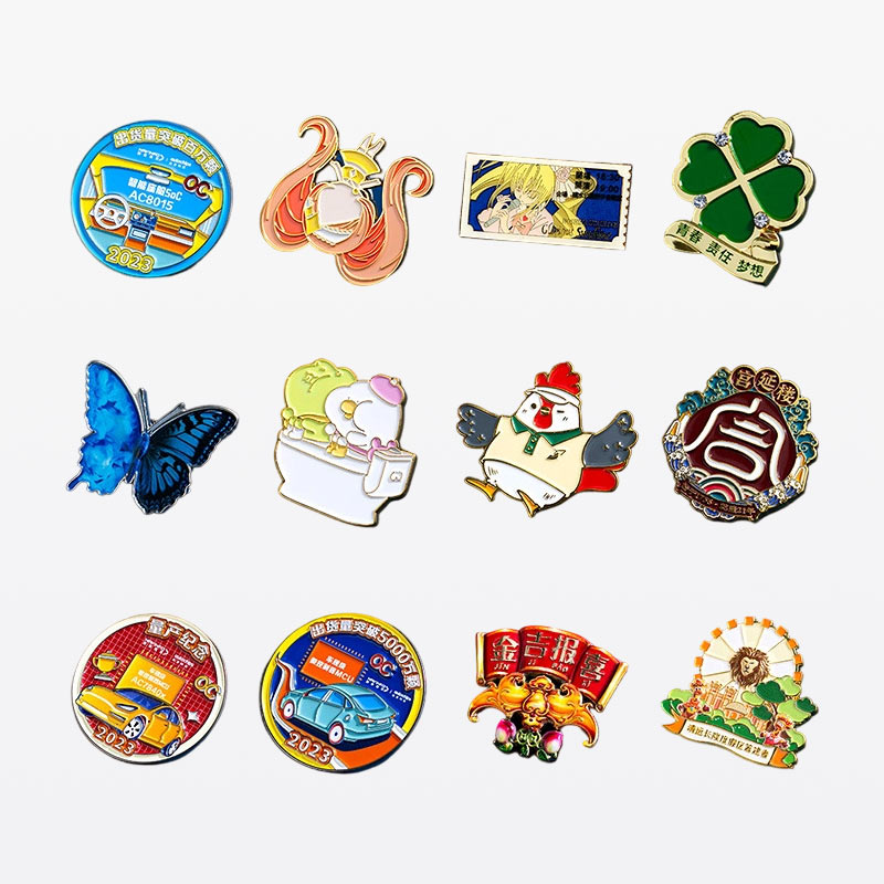 Mixed Styles Custom Enamel Pins Assortment
