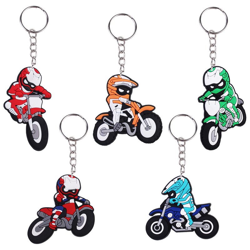 Motorcycle PVC keychains for attachment strength testing