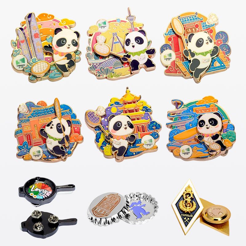 Panda Tourist Souvenir Custom Hard Enamel Pins