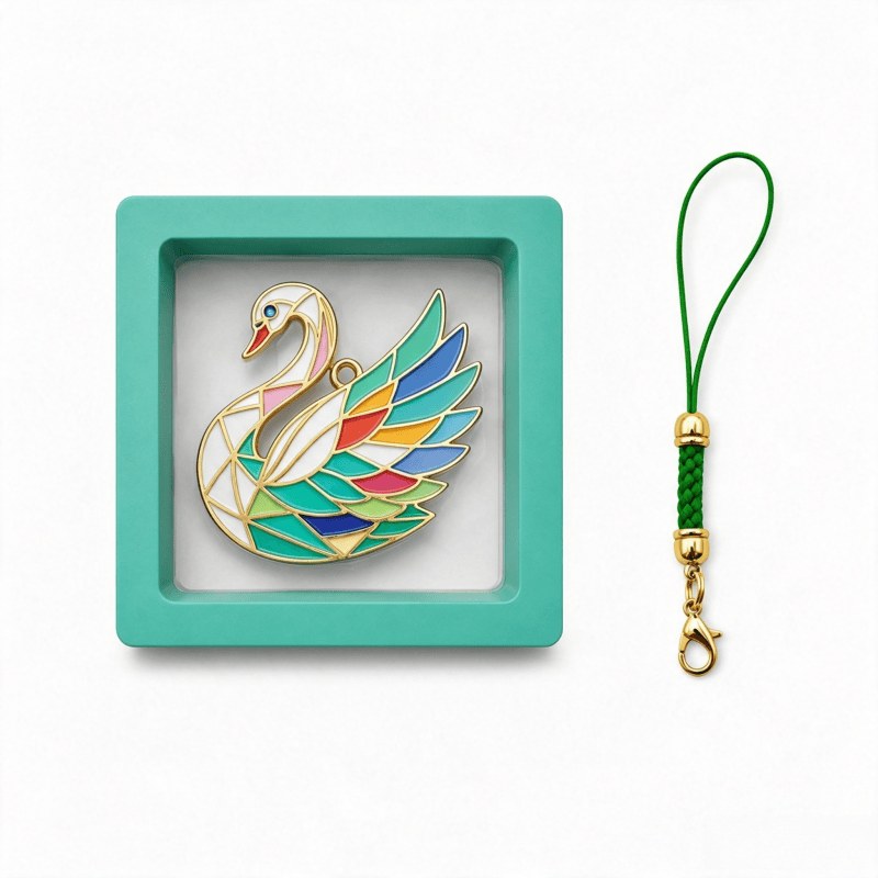 Premium packaged keychain for product and retail labeling review