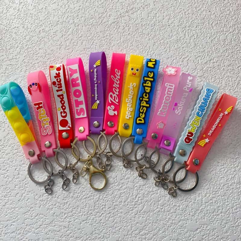 Printed strap PVC keychain options for a complete manufacturer RFQ