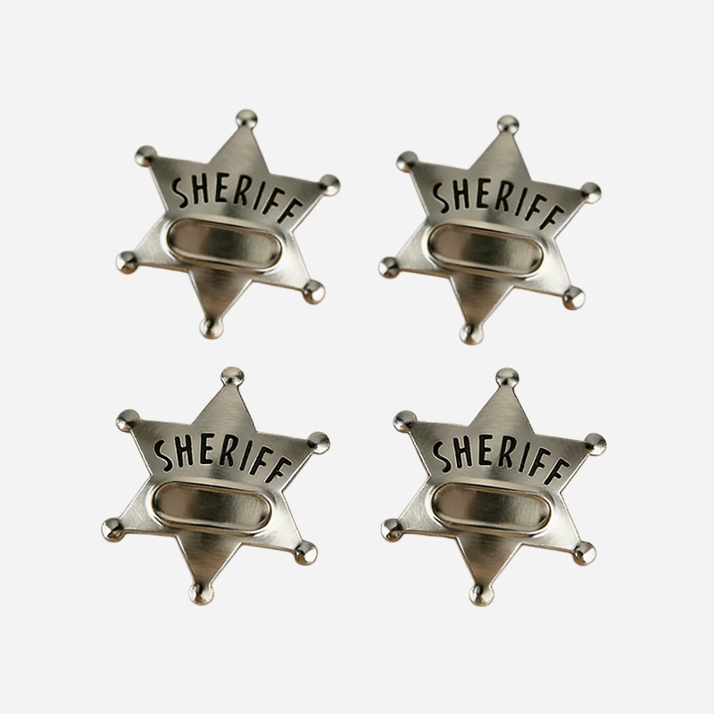 Retro Sheriff Star Metal Badge Bottle Opener Pins