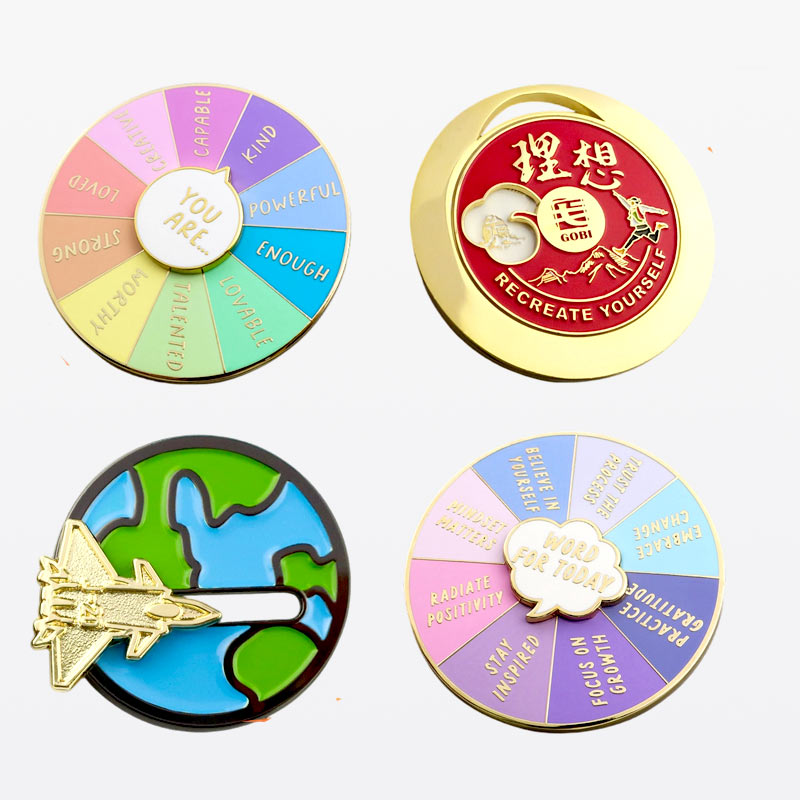 Rotating Spinner Custom Enamel Pins