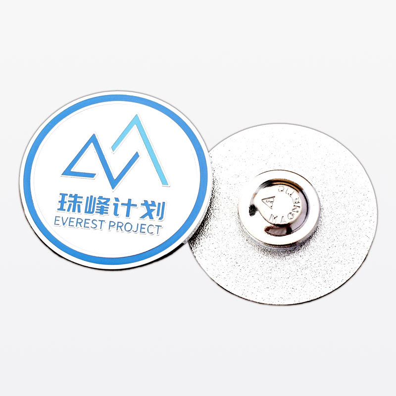Hard Enamel Fill custom metal badge example