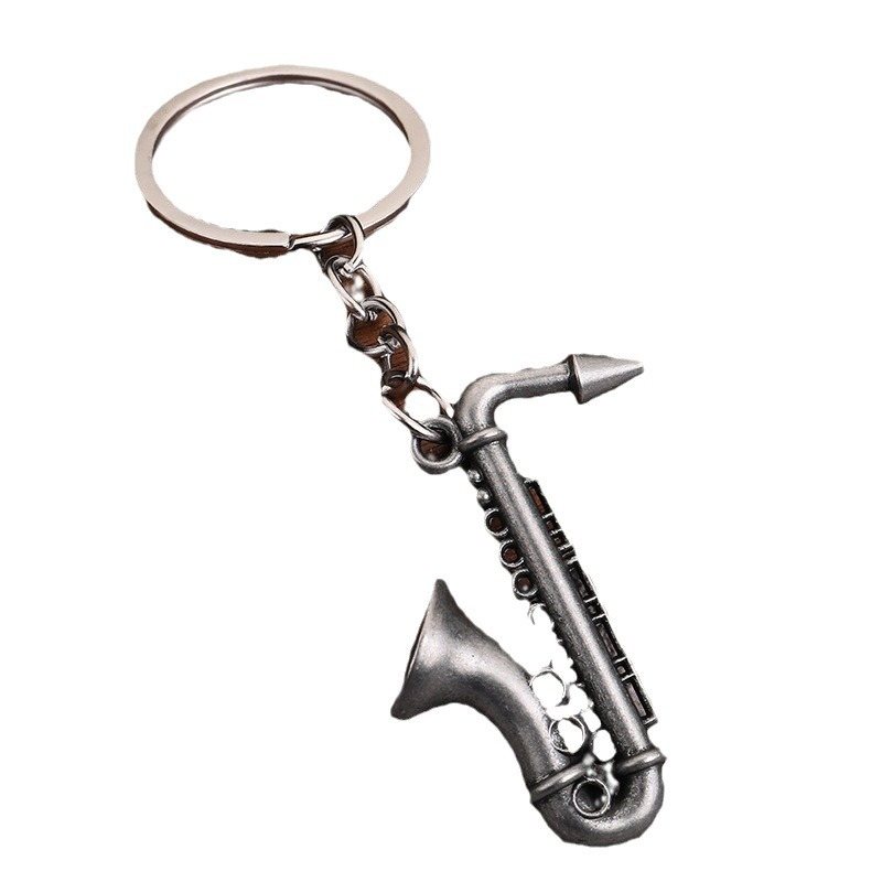 Saxophone metal keychain made with detailed casting