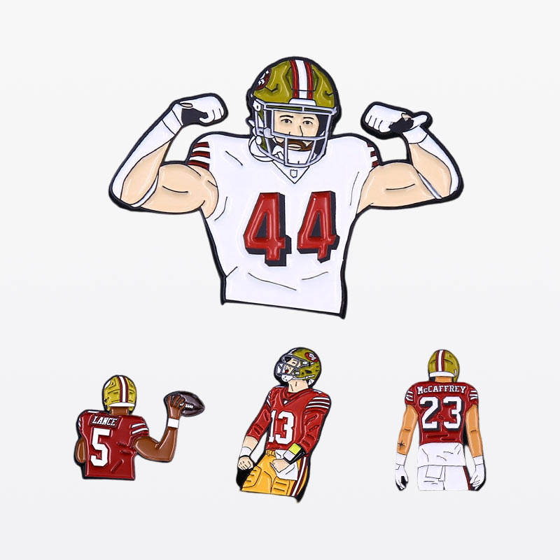 Sports Athlete Character Custom Enamel Pins