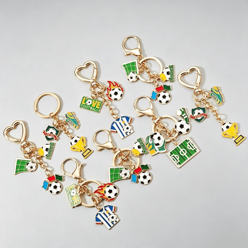 Sports charm metal keychains for bulk manufacturer review