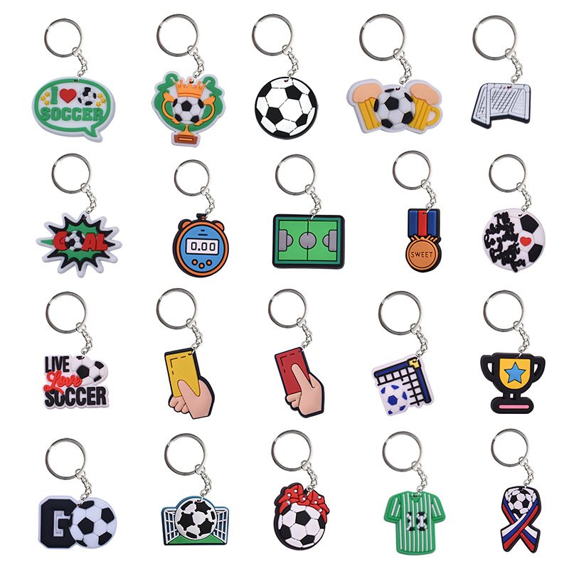 Sports metal keychain design options for wholesale orders