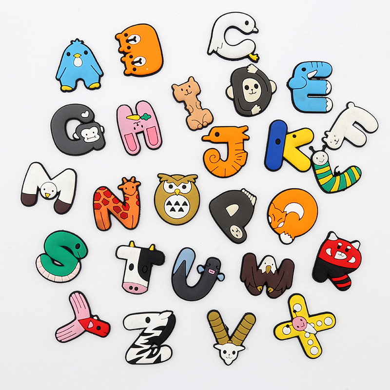 Animal Alphabet PVC Shoe Charms