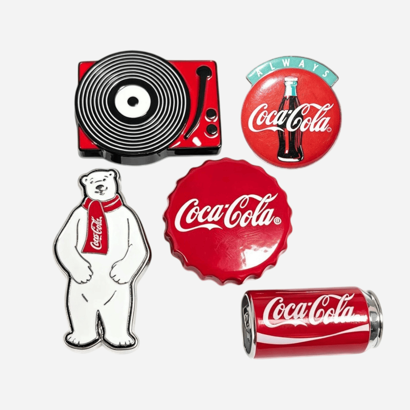 Coca-Cola Theme Enamel Shoe Charms