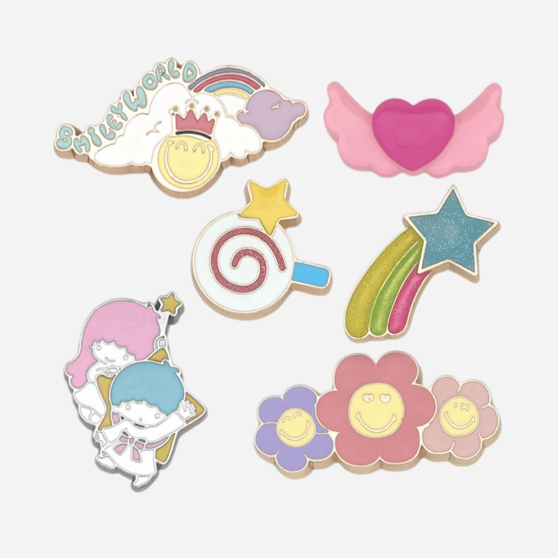 Cute Cartoon Rainbow Enamel Shoe Charms