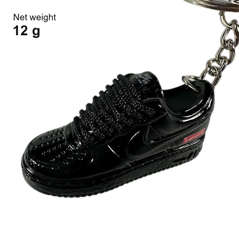 Air Force One shoe keychain reference weight: 12 g with the split ring and chain fitted