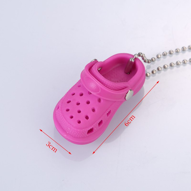 Custom realistic clog keychain size guide, 6 cm long by 3 cm wide