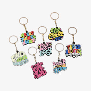 Custom Motivational Quote PVC Keychains
