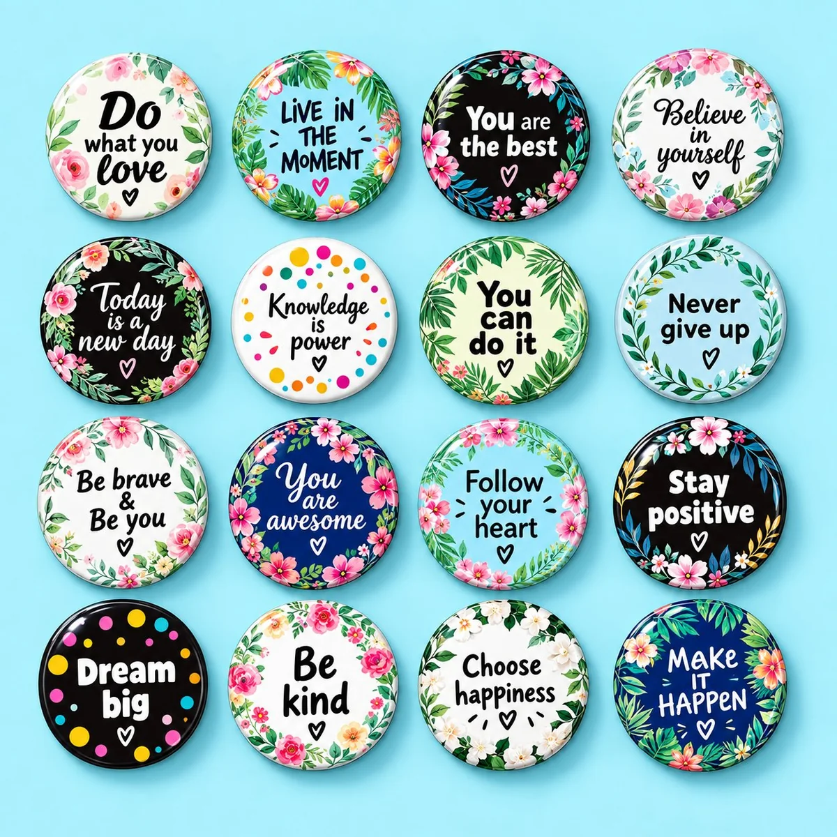 Example fridge magnet in a larger size range useful for photos, menus, or multi-line layouts