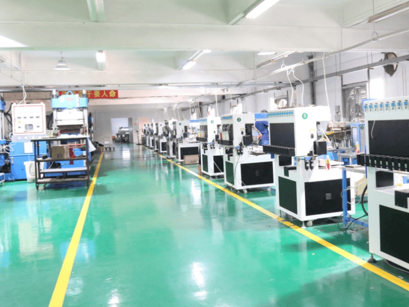 Rubber key ring molding workshop production line
