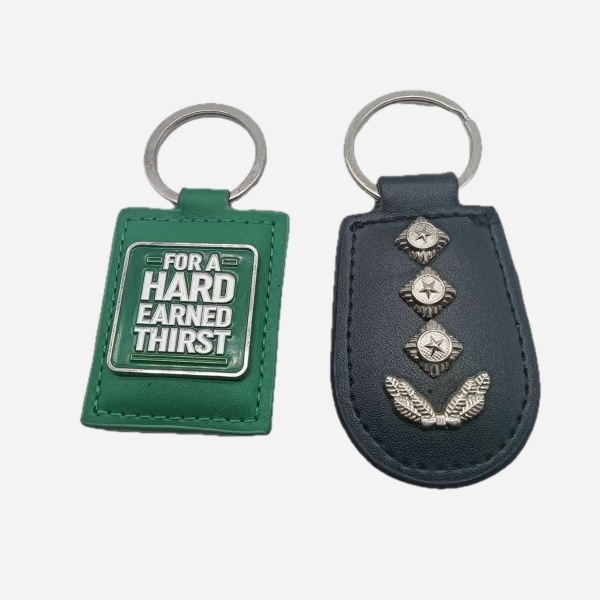 Custom Leather Key Fob Card Holder